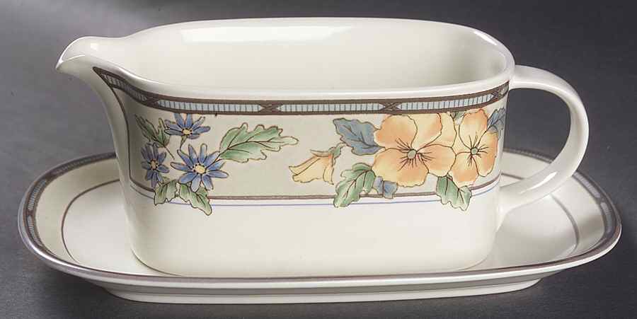 Summer Harvest Gravy Boat & Underplate (Relish/Butter) by Mikasa-1
