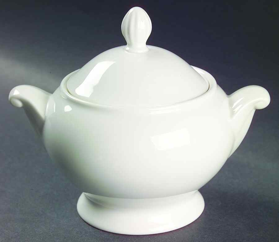 Cameo White Sugar Bowl & Lid by Mikasa-1