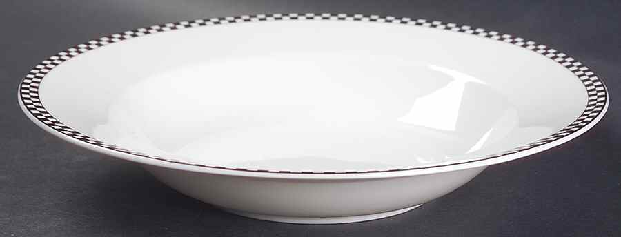 Vassar Black Large Rim Soup Bowl by Mikasa-1