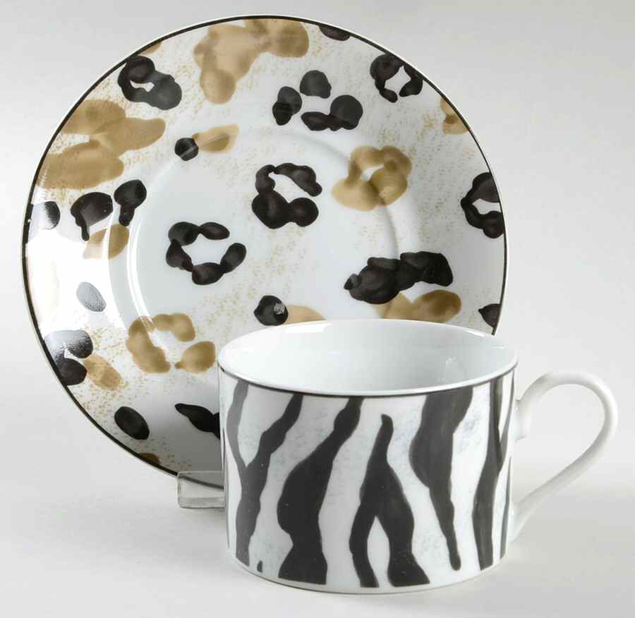 Safari Flat Cup & Saucer Set by Mikasa-1