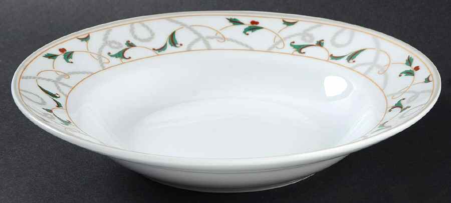 Vintage Holly Rim Soup Bowl by Montgomery Ward-1
