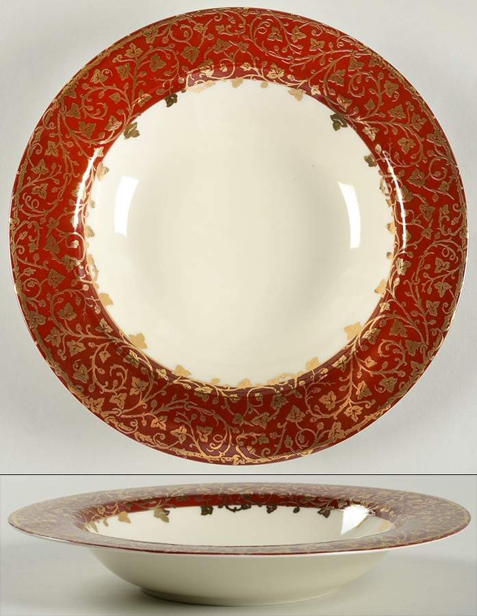 Victorian Vine Large Rim Soup Bowl by MPD-1