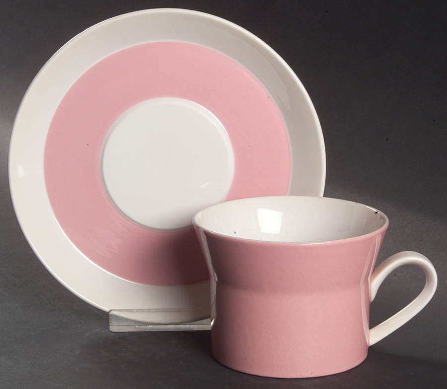 Duplex Pink Flat Cup & Saucer Set by Mikasa-1