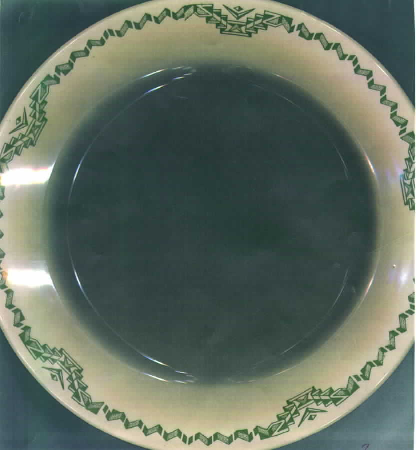 Dalton Green Dinner Plate by Mayer (American)-1