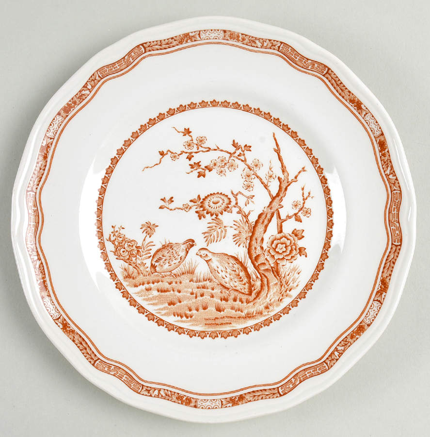 Quail Brown Salad Plate by Mason's-1