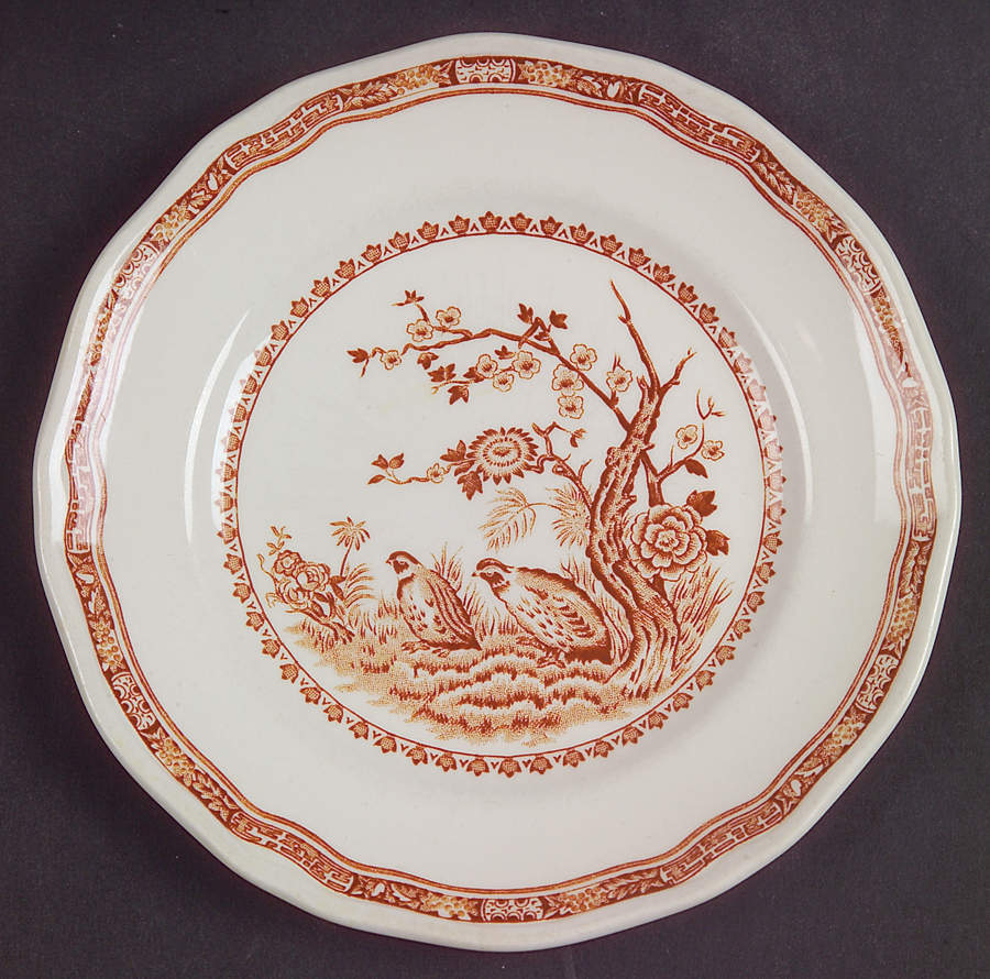 Quail Brown Small Bread & Butter Plate by Mason's-1