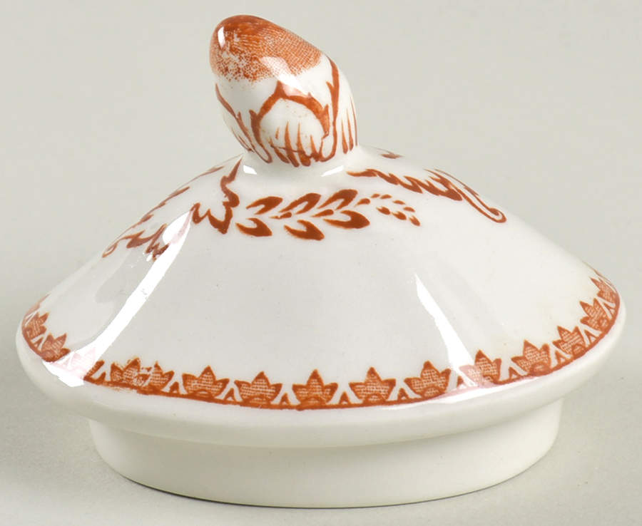 Quail Brown Lid for Oversize Sugar Bowl by Mason's-1