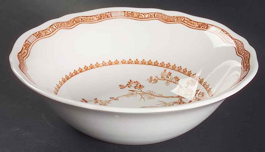 Quail Brown 8" Round Vegetable Bowl by Mason's-1