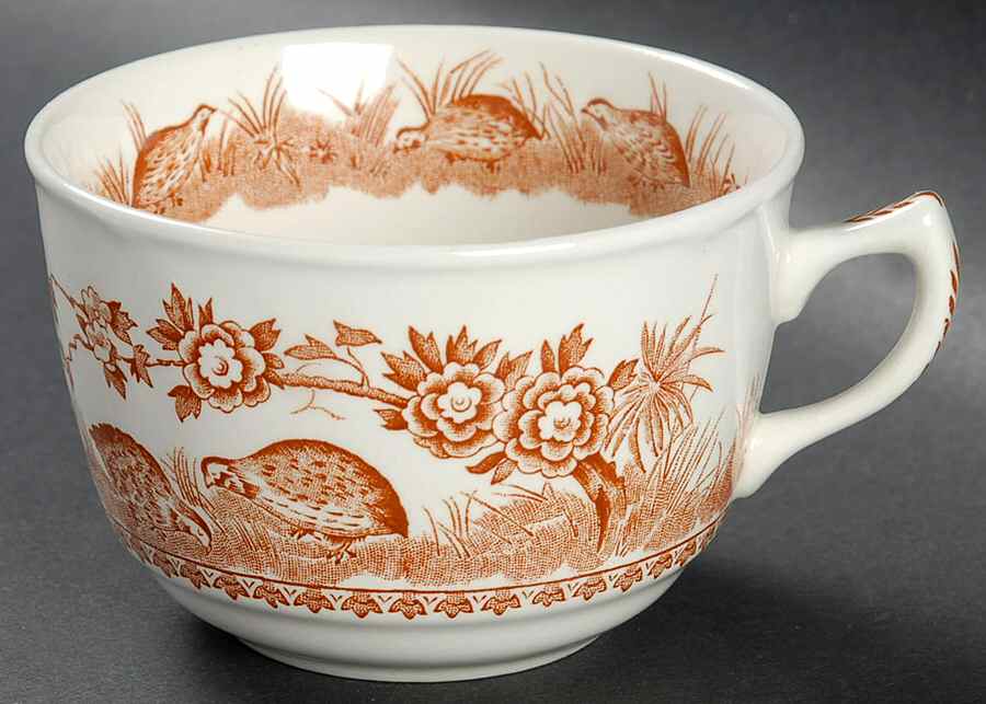 Quail Brown Flat Cup by Mason's-1