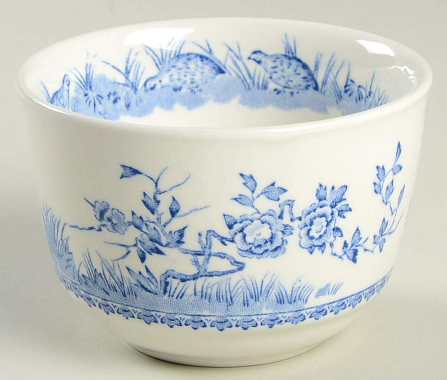 Quail Blue Open Sugar Bowl by Mason's-1