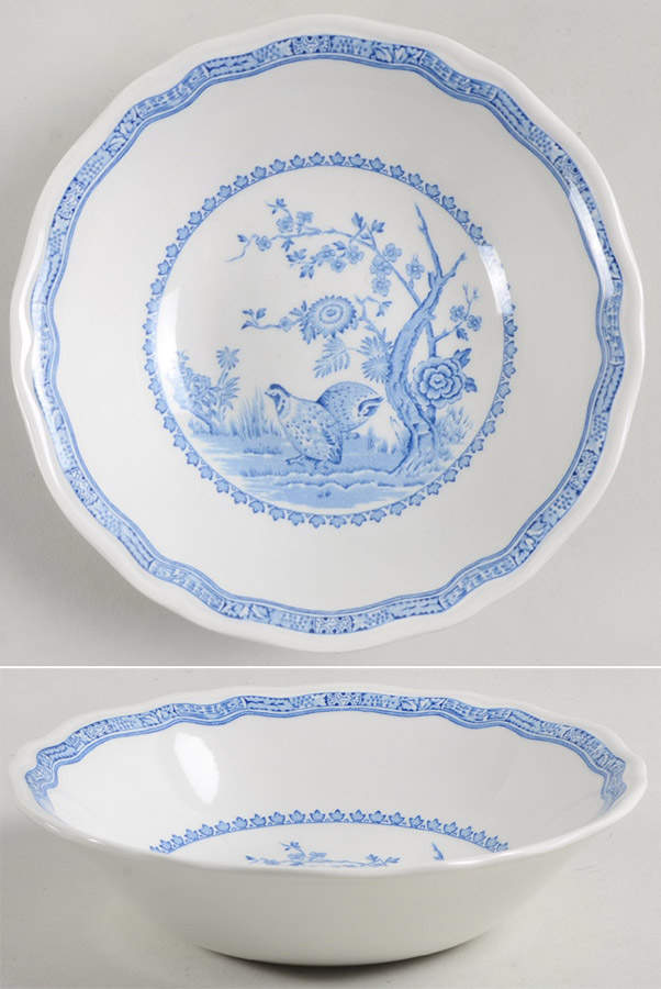 Quail Blue Coupe Cereal Bowl by Mason's-1
