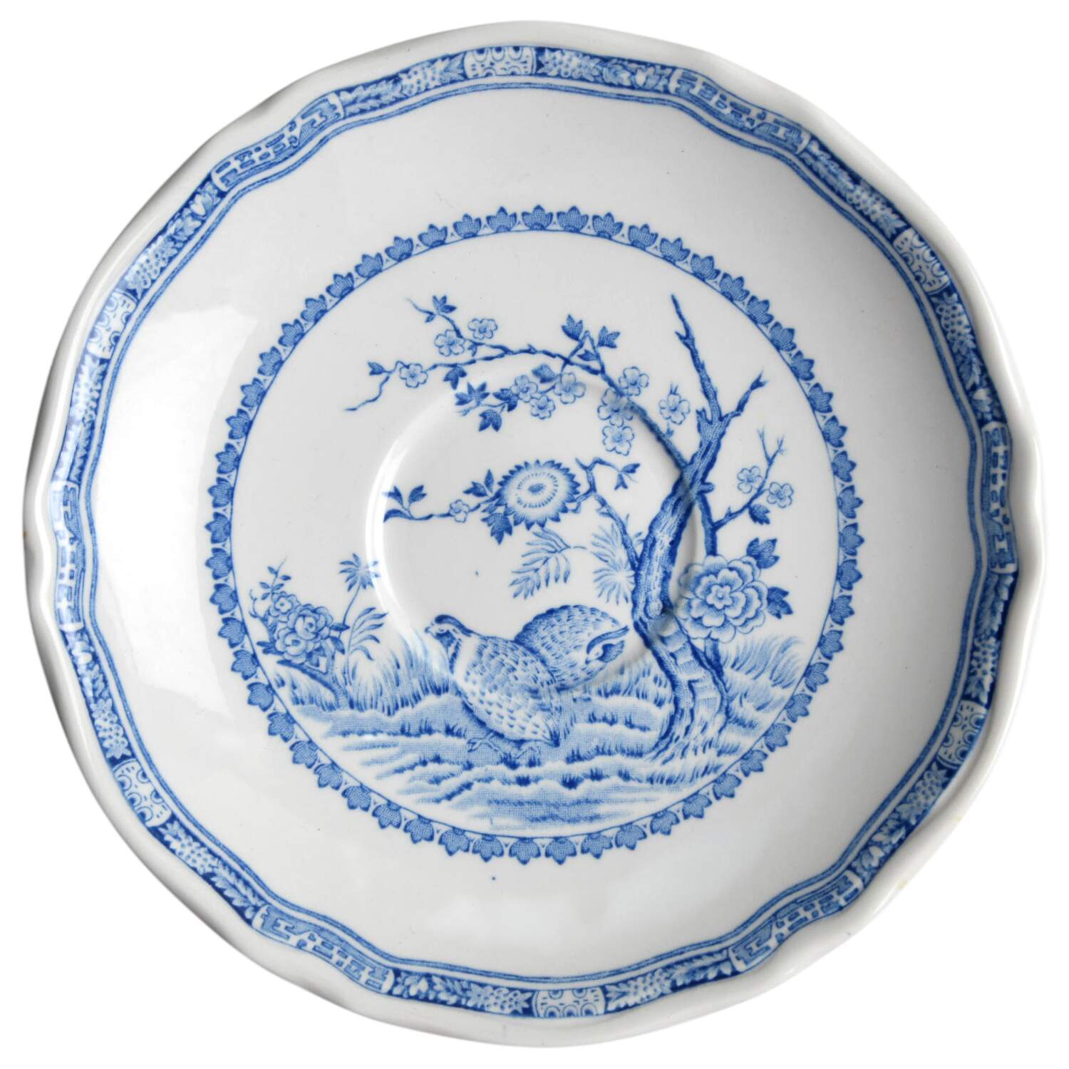 Quail Blue Saucer for Oversized Cup by Mason's-1