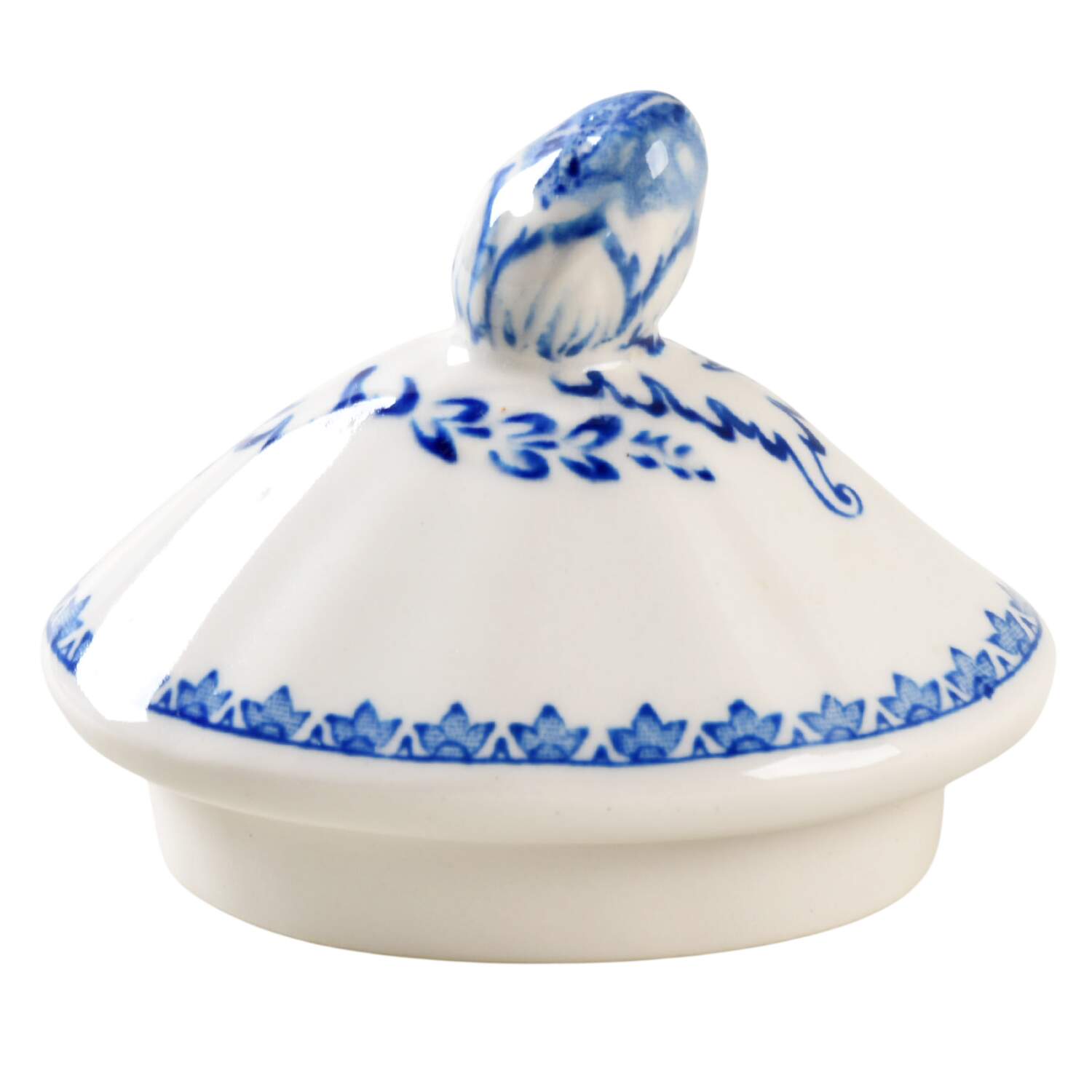 Quail Blue Lid for Oversize Sugar Bowl by Mason's-1
