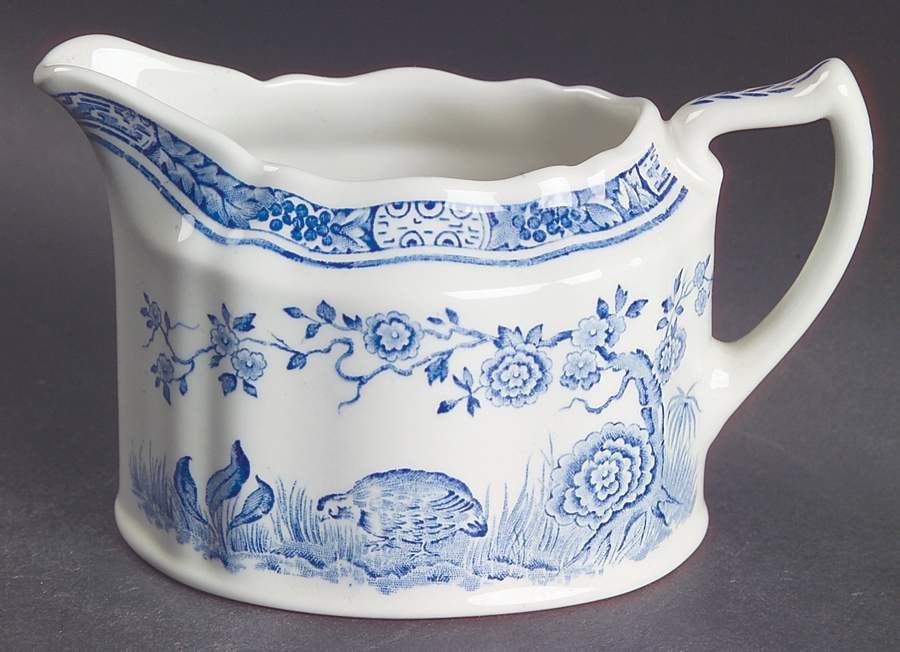 Quail Blue Oversize Creamer by Mason's-1