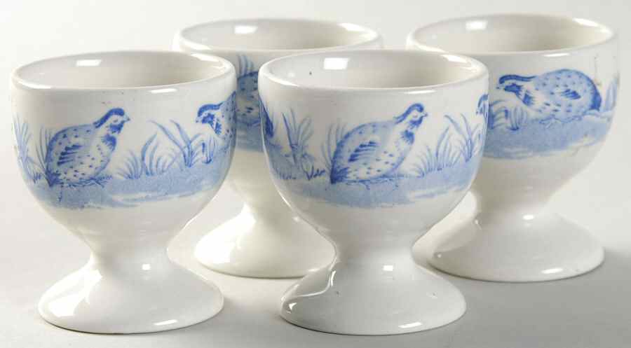Quail Blue Single Egg Cup - Set of 4 by Mason's-1