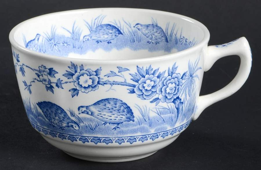 Quail Blue Flat Cup by Mason's-1