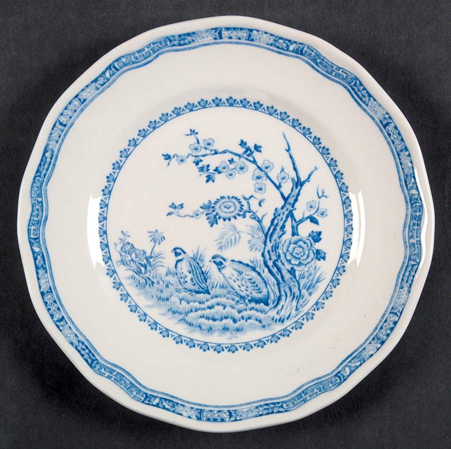 Quail Blue Small Bread & Butter Plate by Mason's-1