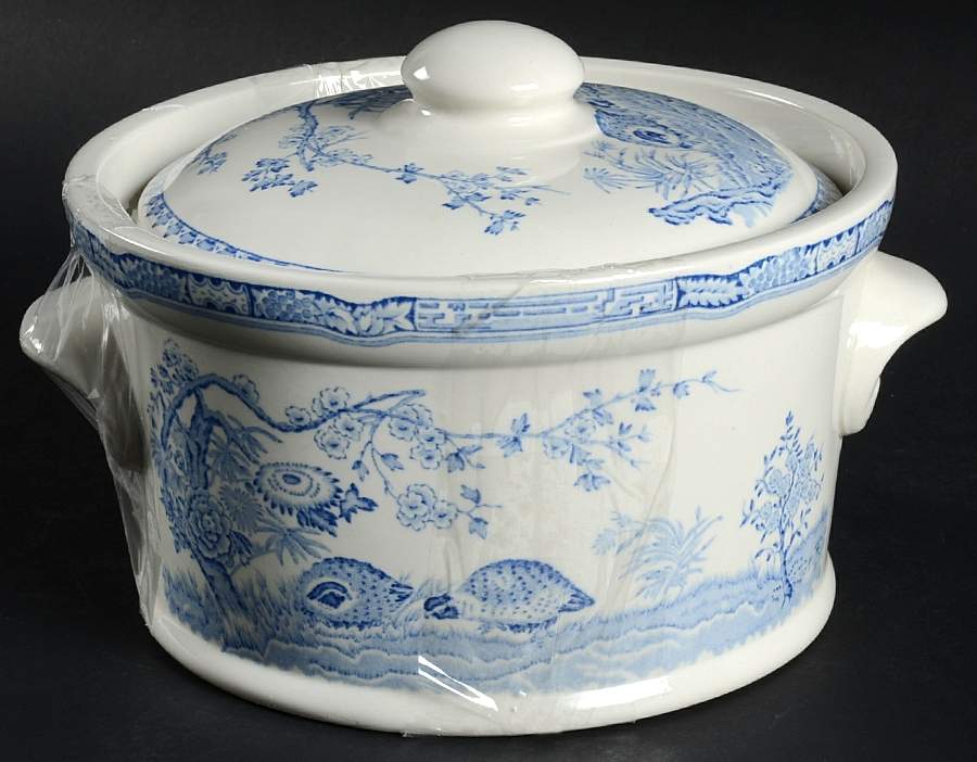 Quail Blue 1.5 Qt Round Covered Casserole by Mason's-1