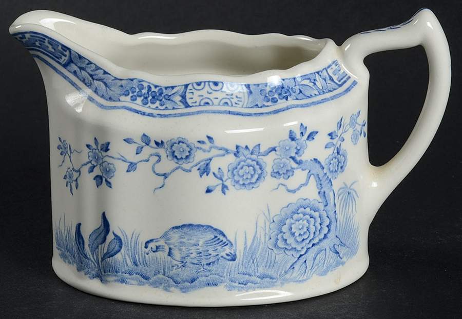 Quail Blue Creamer by Mason's-1