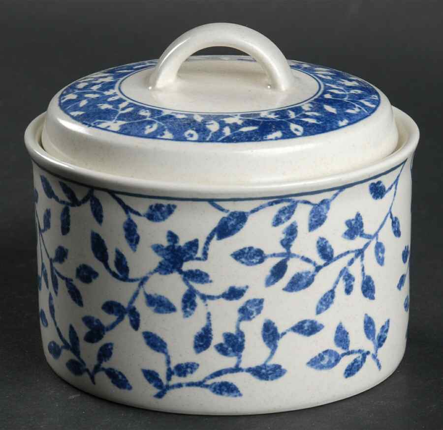 Ardsley Blue Sugar Bowl & Lid by Mikasa-1