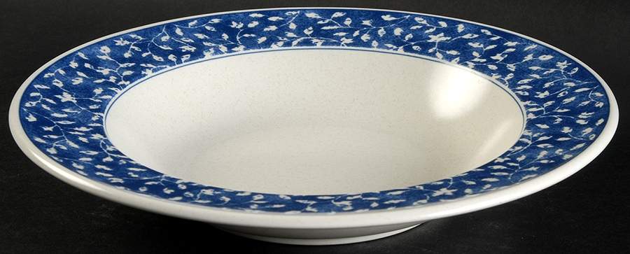 Ardsley Blue Large Rim Soup Bowl by Mikasa-1