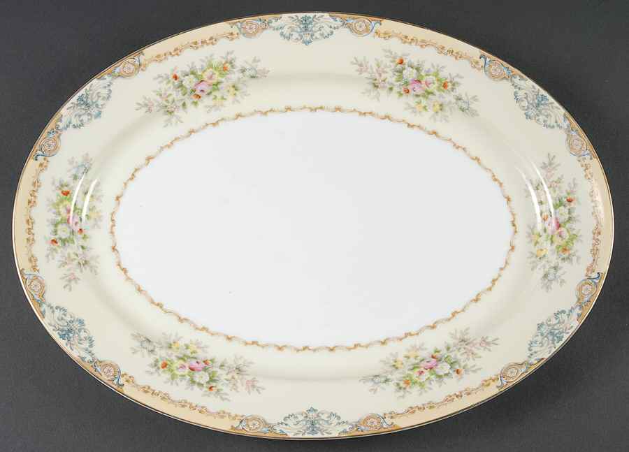 Diana 14" Oval Serving Platter by Meito-1