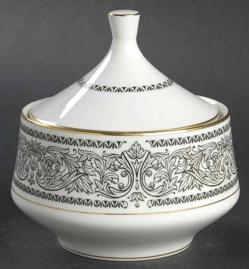 Black Sugar Bowl & Lid by Mikasa-1