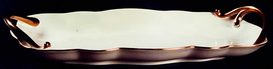 24 Karat (Bone) Large Sandwich Tray by Mikasa-1