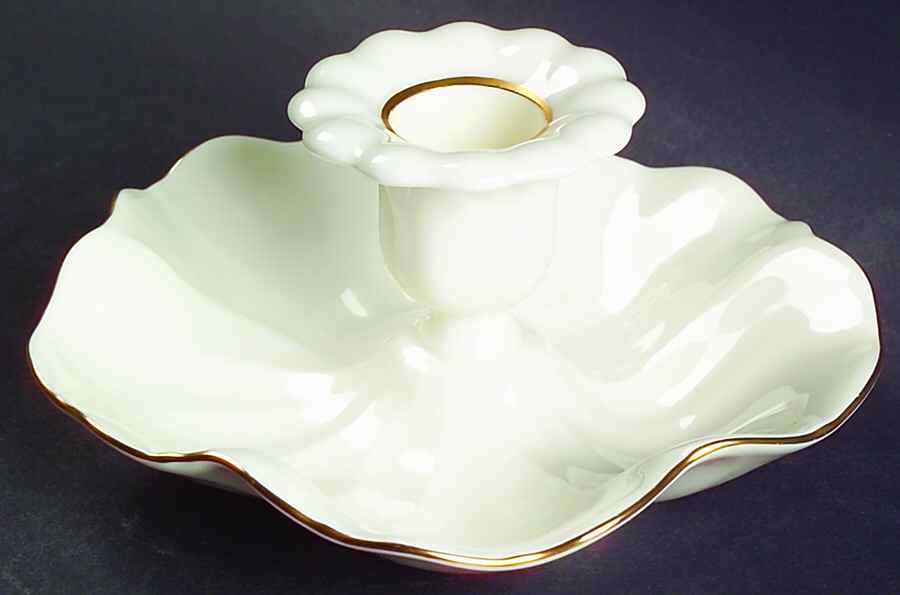 24 Karat (Bone) 2" Candlestick by Mikasa-1