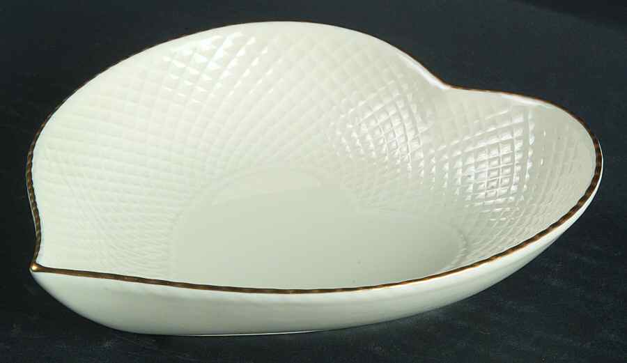 24 Karat (Bone) 6" Heart Shaped Bowl by Mikasa-1