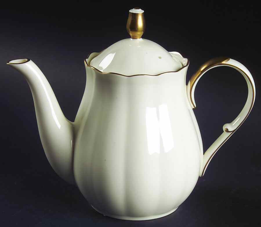 24 Karat (Bone) Mini Coffee Pot & Lid by Mikasa-1