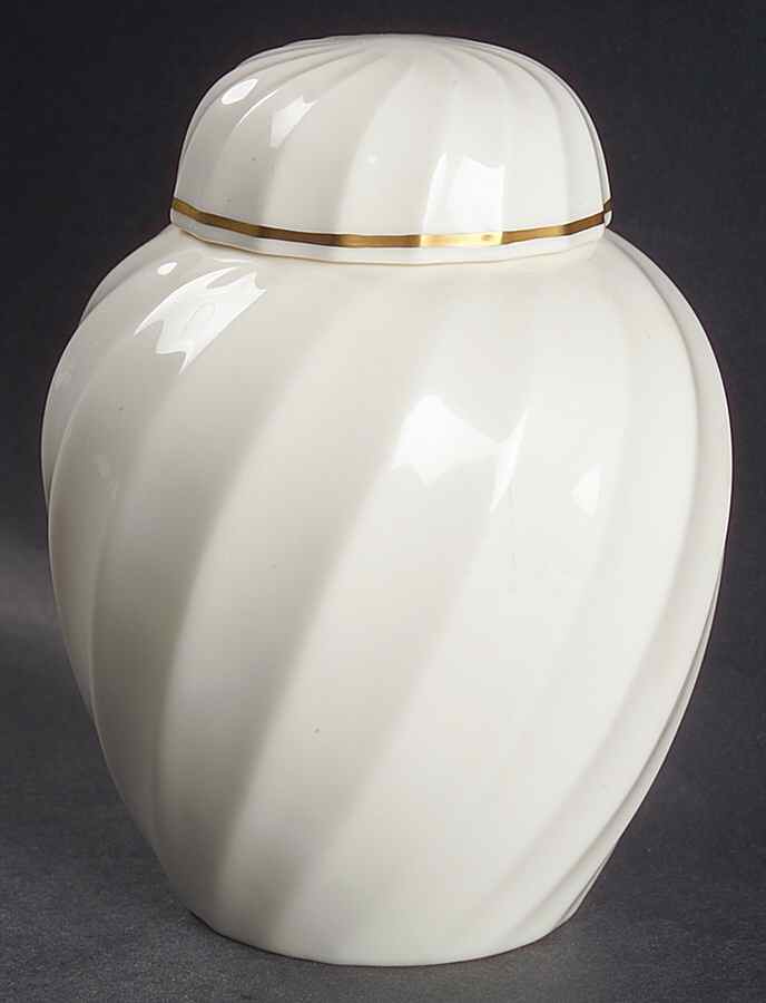 24 Karat (Bone) Small Ginger Jar & Lid by Mikasa-1