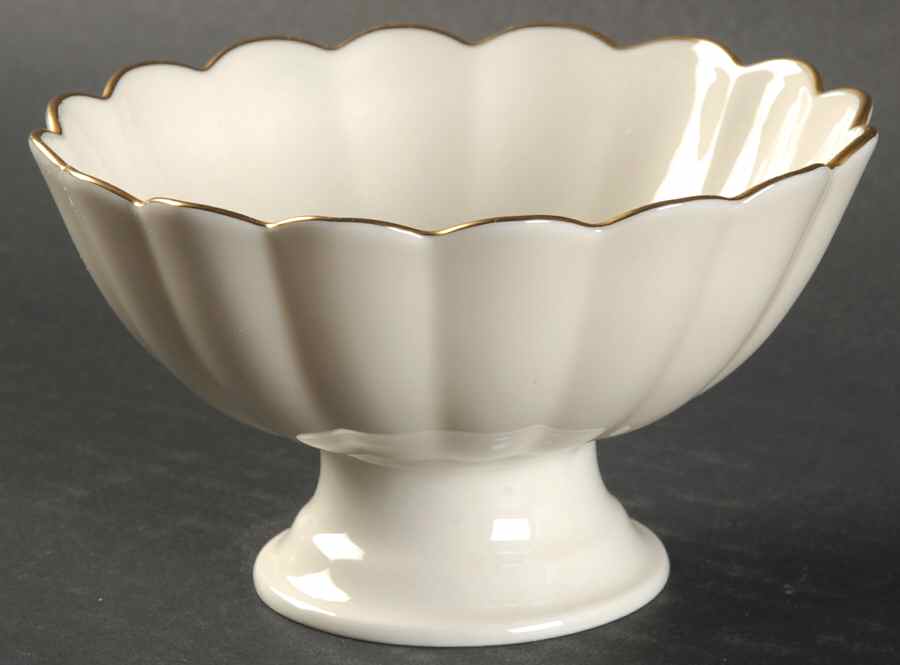 24 Karat (Bone) Footed Candy Dish by Mikasa-1
