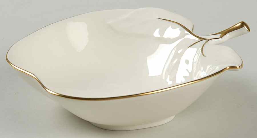 24 Karat (Bone) 5" Apple Shaped Bowl by Mikasa-1