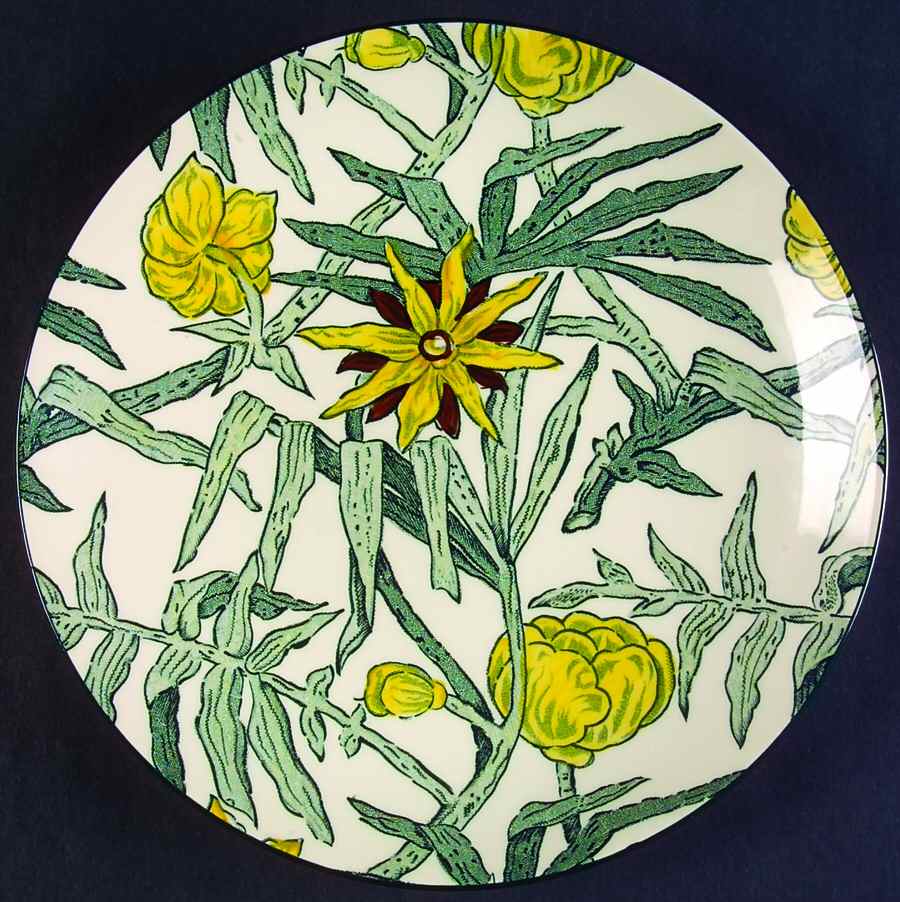Yellow Flowers Salad Plate by Tiffany-1