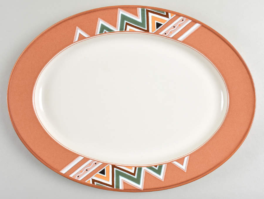 Terrastone 14" Oval Serving Platter by Mikasa-1