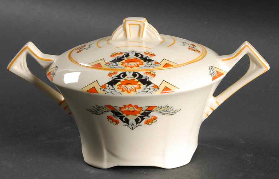 Balmoral Sugar Bowl & Lid by Alfred Meakin-1