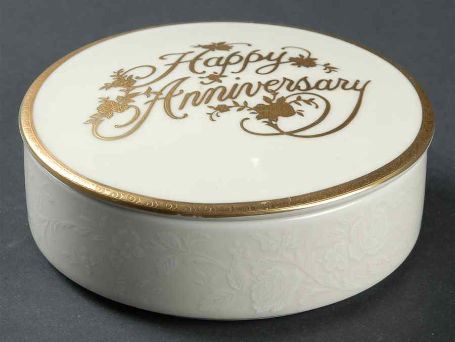 Happy Anniversary Round Box & Lid by Mikasa-1