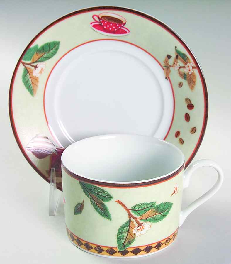 Village Cafe Flat Cup & Saucer Set by Mikasa-1