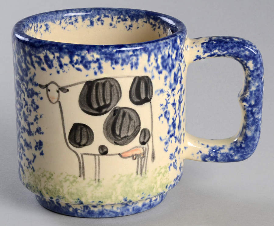 Molly's Cows Blue Mug by Molly Dallas-1