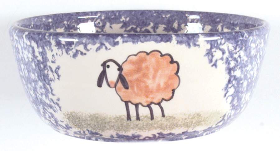 Molly's Cows Blue Soup/Cereal Bowl by Molly Dallas-1