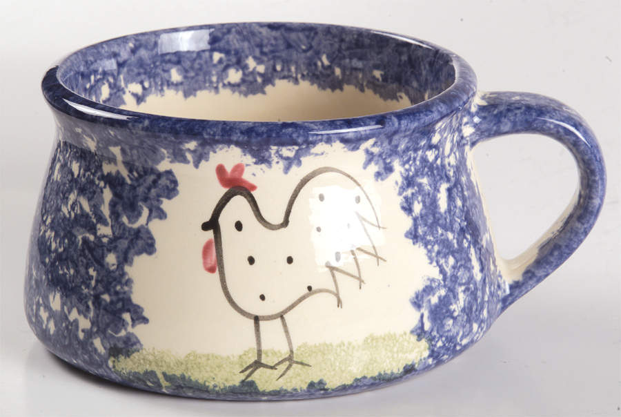 Molly's Cows Blue Soup Mug by Molly Dallas-1