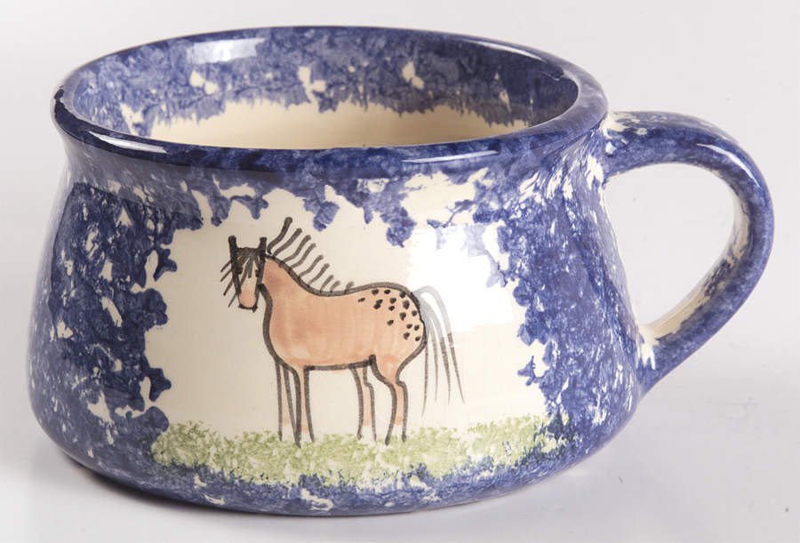 Molly's Cows Blue Soup Mug by Molly Dallas-1