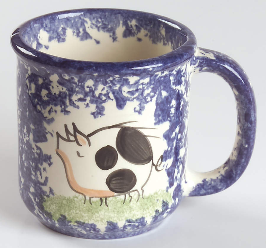 Molly's Cows Blue Mug by Molly Dallas-1