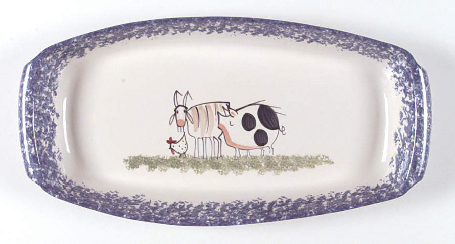 Molly's Cows Blue Bread Tray by Molly Dallas-1