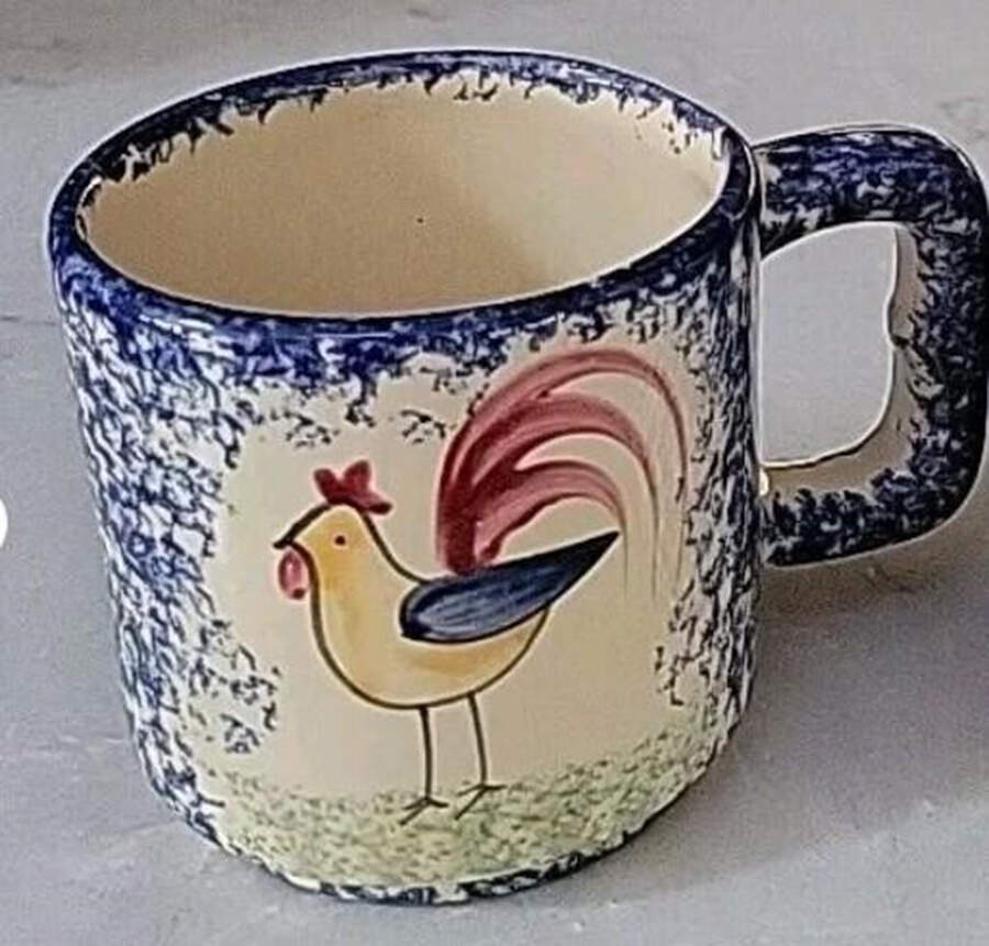 Molly's Cows Blue Mug by Molly Dallas-1