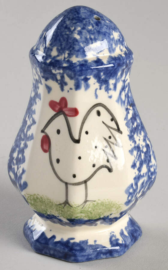 Molly's Cows Blue Salt Shaker by Molly Dallas-1