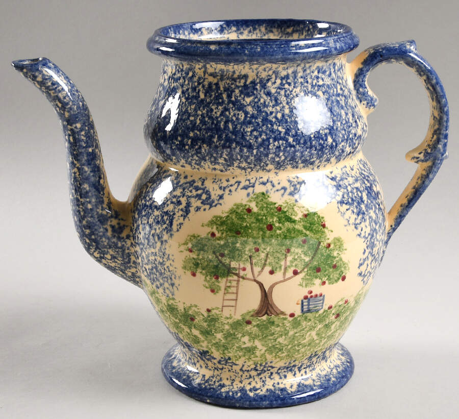 Molly's Cows Blue Coffee Pot No Lid by Molly Dallas-1