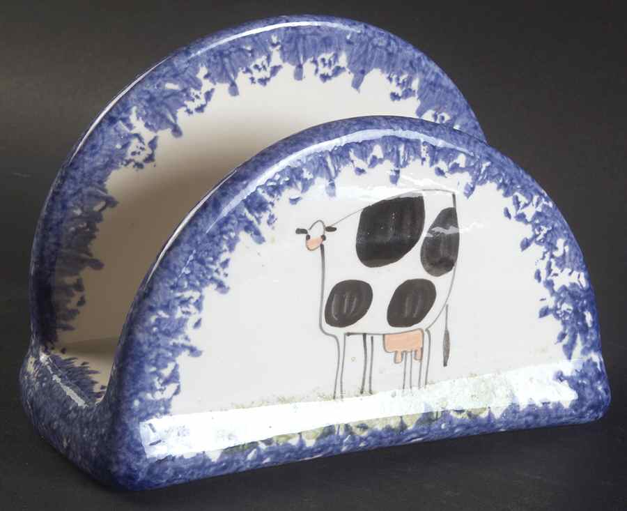 Molly's Cows Blue Napkin Holder by Molly Dallas-1