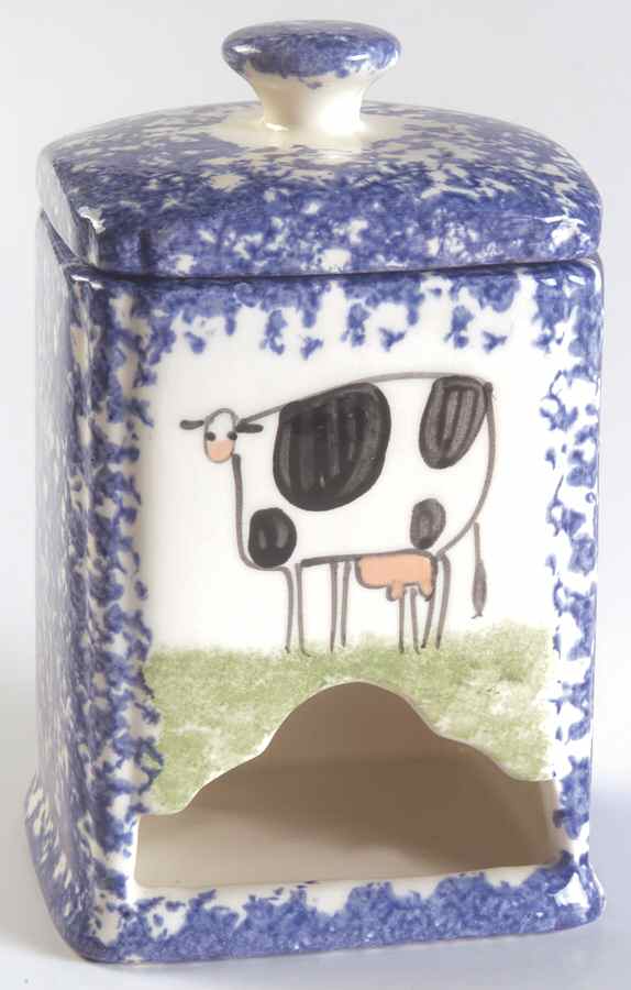 Molly's Cows Blue Covered Tea Bag Holder by Molly Dallas-1